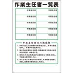 資格・責任者一覧表 つくし工房