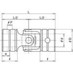 ユニバーサルジョイント 外径(Φmm):40 【通販モノタロウ】 自在継手