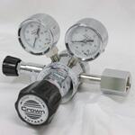 ストップバルブ付き2段式精密圧力調整器 GF2シリーズ(真鍮製)(可燃性ガス用) ユタカ(Crown)