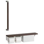 木製手すり棚別体タイプ二連紙巻器(収納付) TOTO