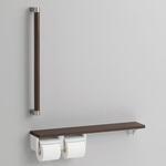 木製手すり棚別体タイプ二連紙巻器 TOTO