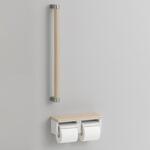 木製手すり 棚付二連紙巻器タイプ TOTO