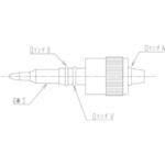 2228-14S 流量調整用ニードルバルブ 芯棒セット 芯棒材質:PTFE 1個 旭