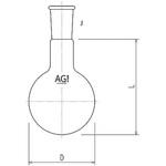 一ツ口フラスコ 50mL 3100-050シリーズ 旭製作所