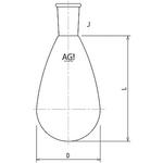 ナスフラスコ 5000mL 3200-5シリーズ 旭製作所