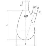 ニッ口ナスフラスコ 50mL 3210-050シリーズ 旭製作所
