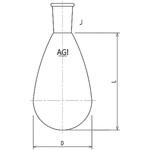 ロータリーナスフラスコ 2000mL 3216-2シリーズ 旭製作所