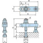 BJ153-B-T 溝付きストラップセット(T溝タイプ) イマオコーポレーション