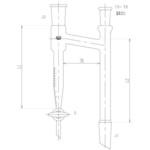 温度計口付水分定量受器 ガラスコック 3658シリーズ 旭製作所