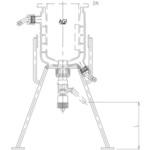 フルジャケット式反応容器用架台 3980シリーズ 旭製作所