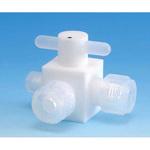 PTFE3方バルブ 異径圧入型 F-2213シリーズ フロン工業
