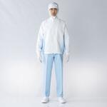 クリーン上着 白×青 JA250A-12 東洋リントフリー