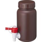 広口茶色瓶コック付 瑞穂化成工業