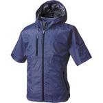 HOOH -2℃チタンコーティング 半袖フードジャケット(ポリ100%) (服のみ) 村上被服