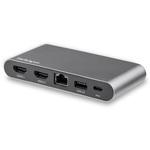 マルチポートアダプター/USB-C接続/デュアルモニター/4K30Hz HDMI/100W USB PDパススルー/2×USB-A/イーサネット/Windows & Chrome/ブラック/ドッキングステーション StarTech.com