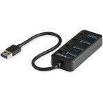 4ポートUSB 3.0ハブ USB-A - 4x USB-A 各ポートごとにオン/オフ・スイッチ付き StarTech.com