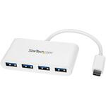 4ポートUSB 3.0ハブ USB Type-C接続 USB-C - 4x USB-A USBバスパワー対応 ホワイト StarTech.com