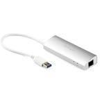 USB 3.0ハブ/Type-A 接続/3ポート/3x USB 3.2 Gen 1 Type-A/5Gbps/有線LANアダプター内蔵/バスパワー/27cm一体型ケーブル/RJ45 ギガビットイーサネット/USB増設用ハブ StarTech.com