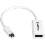 MDP2HD4KSW Mini DisplayPort - HDMI 変換アダプタ/mDP 1.2 - HDMI ビデオ変換/4K30Hz/ミニディスプレイポート - HDMI 映像コンバータ/ミニDP - HDMI アクティブアダプタ/ホワイト StarTech.com