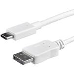 CDP2DPMM1MW USB Type-C - DisplayPort変換ケーブル 1m 4K/60Hz ホワイト StarTech.com
