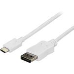 CDP2DPMM6W USB Type-C - DisplayPort変換ケーブル 1.8m 4K/60Hz ホワイト StarTech.com