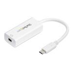CDP2MDP USB-C - Mini DisplayPort ディスプレイ変換アダプター/4K60Hz/DP Altモード/Thunderbolt 3対応/ホワイト/USB Type-CパソコンからMini DP モニターなどへの変換コネクター StarTech.com