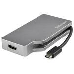 CDPVDHDMDPSG USB Type-Cマルチポート変換アダプタ スペースグレー 4イン1 USB-C - VGA/ DVI/ HDMI/ mDP 4K対応 StarTech.com