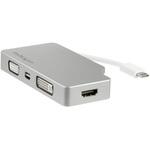 CDPVGDVHDMDP USB-C マルチ変換ビデオアダプター/HDMI 1.4 - Mini DisplayPort 1.2  VGA DVI/4K 1080p/シルバー StarTech.com