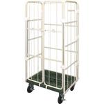 鋼製カゴ車ロールコンビテナー (床板プラスチック製) KRC