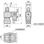 直動式3ポート弁 ユニバーサル形 AG CKD