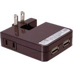 USB充電タップ型ACアダプタ(出力2.1A*2ポート) サンワサプライ
