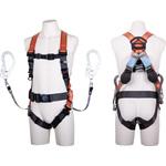 フルハーネス型墜落制止用器具 コアハーネス(CORE HARNESS)ランヤード付 ツイン ワン・ハンド リトラ付 ツヨロン(藤井電工)