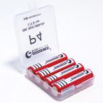 18650 充電式リチウムイオン電池 (4本ケース入り) GOODGOODS(グッド・グッズ)