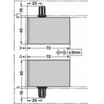 ガラス丁番 GS-GH20型インセット扉用 LAMP(スガツネ)