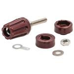 423-447 RS Pro 4 mmソケット (メス)， 茶， ニッケルめっき RS PRO