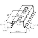 467-428 DINレール RS Pro トップハット(深い) 溝付き 1m x 35mm x 15mm RS PRO