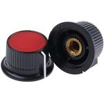 RS Pro ボリューム調整つまみ (ノブ) / ノブ用アクセサリ シャフト：6mm， 直径：28mm RS PRO