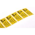 364-3571 ESDラベル RS Pro 黒/黄 紙 Attention (注意) 16 x 38mm RS PRO