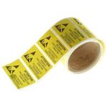 364-3593 ESDラベル RS Pro 黄 ビニール Attention (注意) 25 x 45mm RS PRO