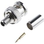 546-4869 BNCコネクタ RS Pro プラグ ストレート 圧着タイプ ケーブルマウント ニッケル RS PRO