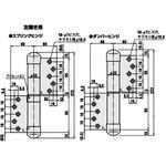 130-L-PC 日東工器 オートヒンジ 丁番型 100PCシリーズ 130-PC型 屋外ドア用(空丁番) 日東工器