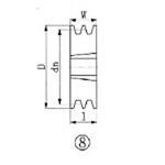 SPA170-2 EVN ブッシングプーリー SPA 170mm 溝数2 1個 エバオン