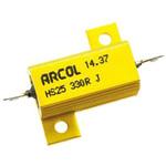 HS25 330R J Arcol 大電力用，メタルクラッド抵抗器，25W，330Ω，±5% ARCOL(OHMITE)
