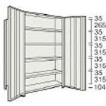 63XT26 軽量棚両開扉付 890×533×1804 天地6段 TRUSCO ネオグレー色