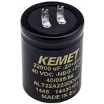 ALT22A223DD040 KEMET アルミ電解コンデンサ，タブ端子 40V dc 22000μF KEMET