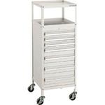 MCW661W ミニキャビネットワゴン400X440X880LVR-661付 W色 TRUSCO