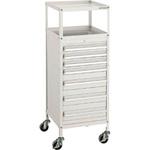 MCW661YG ミニキャビネットワゴン400X440X880LVR-661付 YG TRUSCO
