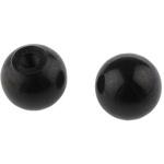 686-008 ノブ付ねじ RS Pro ボール 直径:16mm 黒 RS PRO