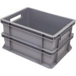 725-9151 ユーロコンテナ RS Pro 20L， 400mm x 300mm x 220mm プラスチック グレー RS PRO