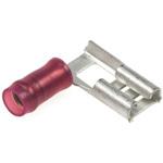 圧着フラグ端子 TE Connectivity PIDG FASTON .250シリーズ 絶縁 赤 0.3 → 1mm2， 22 → 18AWG TE Connectivity Japan(旧:TYCOELECTRONICS(タイコエレクトロニクス))